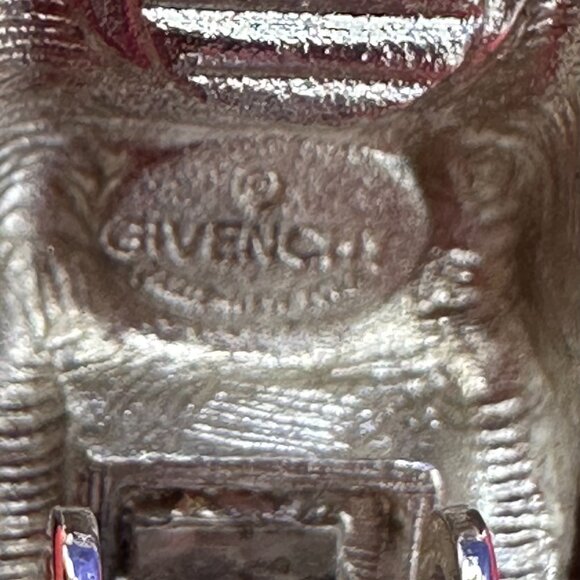 Givenchy VTG Two-Tone Silver/Gold-Tone Clip-On Earrings - Picture 4 of 15